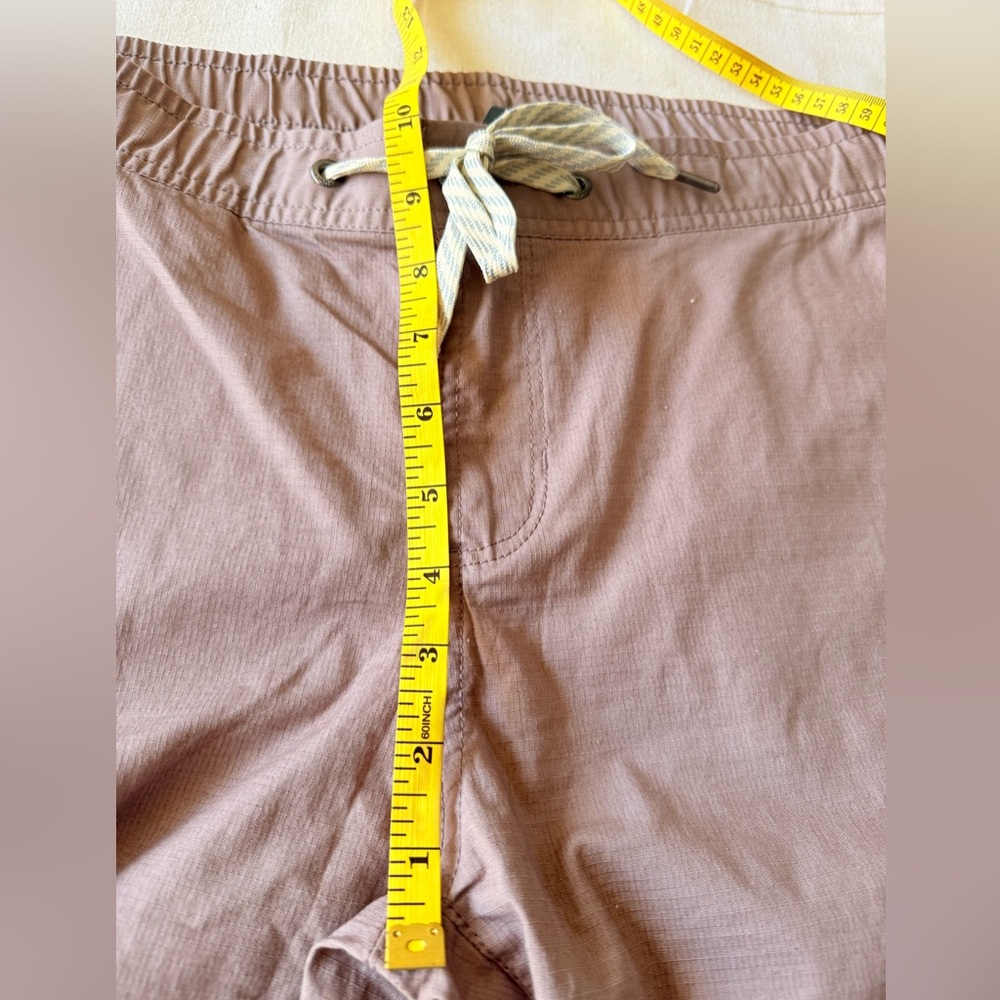 Vuori Women's hiking drawstring pull on organic cotton Pants - Mauve size‎ large - Picture 13 of 15